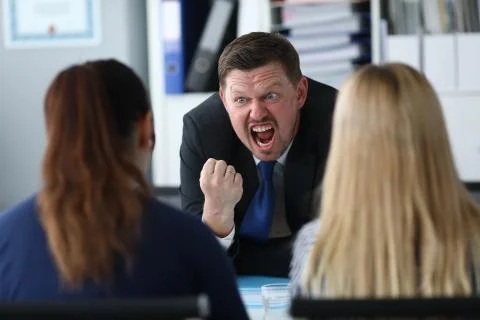 Angry shouting manager Stock Photos