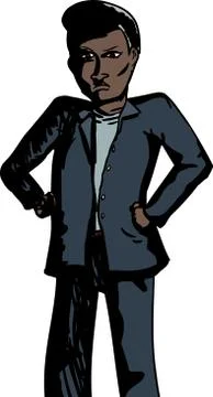 Angry Single Man Stock Illustration