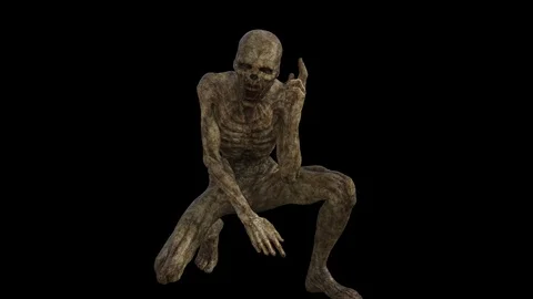 Angry Skeleton Zombie Stock Footage 116941685