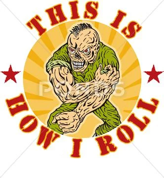 Angry skull face army soldier punk Stock Illustration