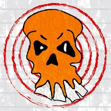 Angry Skull Иллюстрация