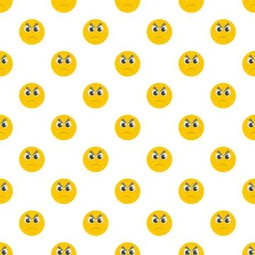 Angry smile pattern seamless Stockillustratie