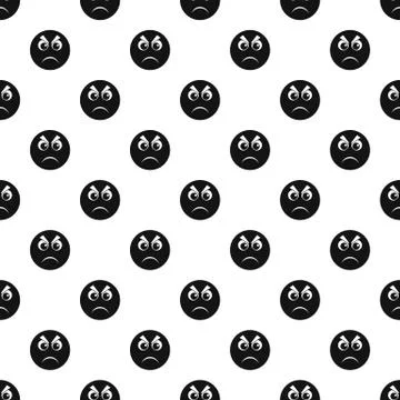 Angry smile pattern seamless Stockillustratie