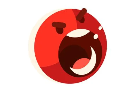 Angry smiley face Stock Illustration