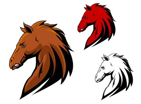 Angry stallion mascot Stock Illustration