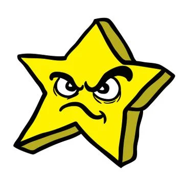 Angry star Stock Illustration
