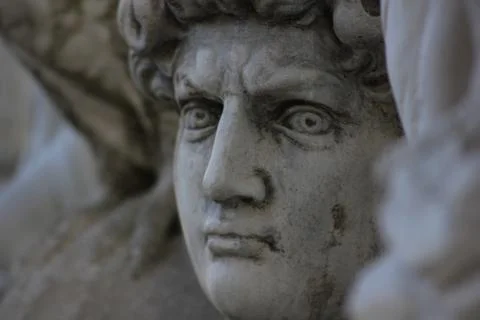 The angry statue Stock Photos