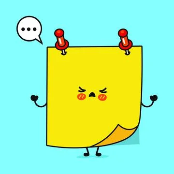 Angry Sticker character. Vector hand drawn cartoon kawaii character illustr.. Illustrazione stock