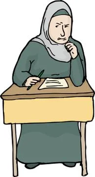 Angry Student Clenching Teeth Stock Illustration