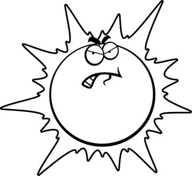 Angry Sun Stock Illustration