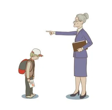 Angry teacher Ilustración de archivo