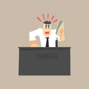 Angry Top Manager 库存插图