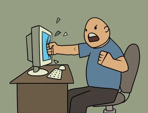 Angry user Stockillustratie