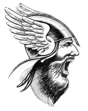 Angry viking Stock Illustration