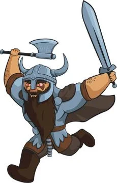 Angry viking Warrior Stock Illustration