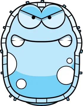 Angry White Blood Cell Stock Illustration