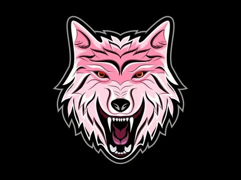 Angry Wolf Head Vector Design limited edition Stock Illustration