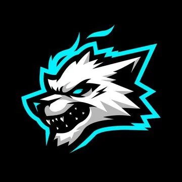 Angry Wolf mascot logo symbolizing strength, agility, and determination Stock Illustration