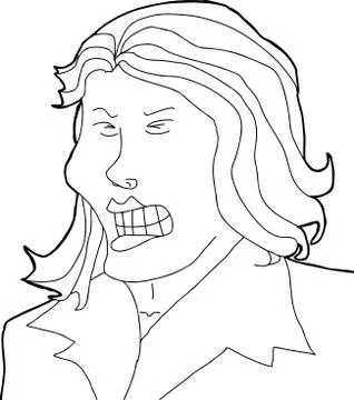 Angry Woman Stock Illustration