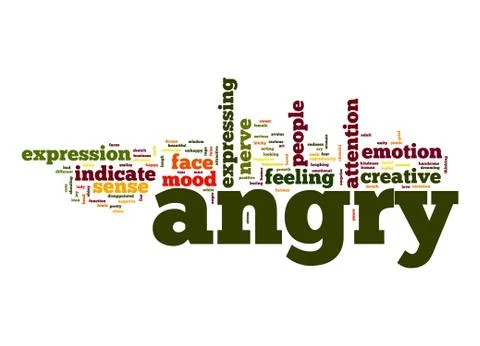 Angry word cloud Stock-Illustration