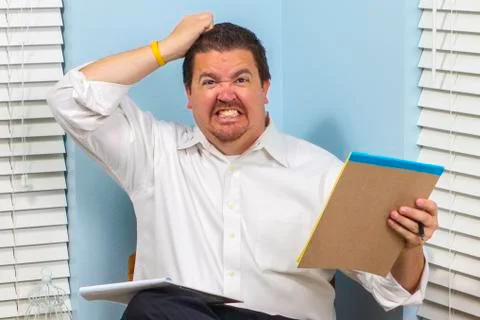 Angry with work Stock Photos