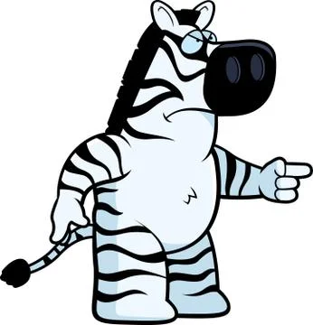 Angry Zebra Stock Illustration