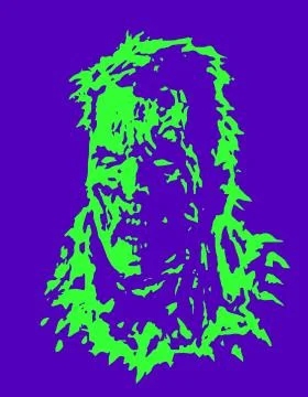 Angry zombie head. Vector illustration Stock Illustration