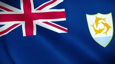 Anguilla 4K Flag Animation Stock Footage 172427129