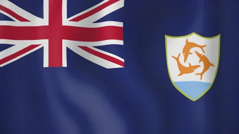 Anguilla animated flag. Seamless loop. 4K Stock Footage 145484082