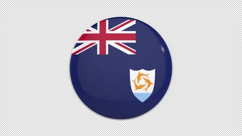Anguilla Button Flip Loop Stock Footage 303258539