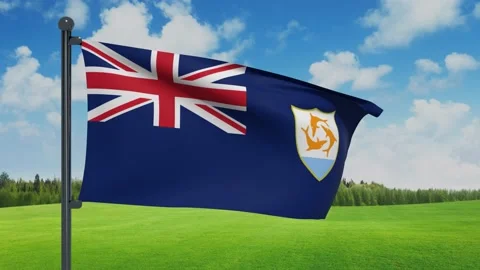 Anguilla Flag Stock Footage 151861322