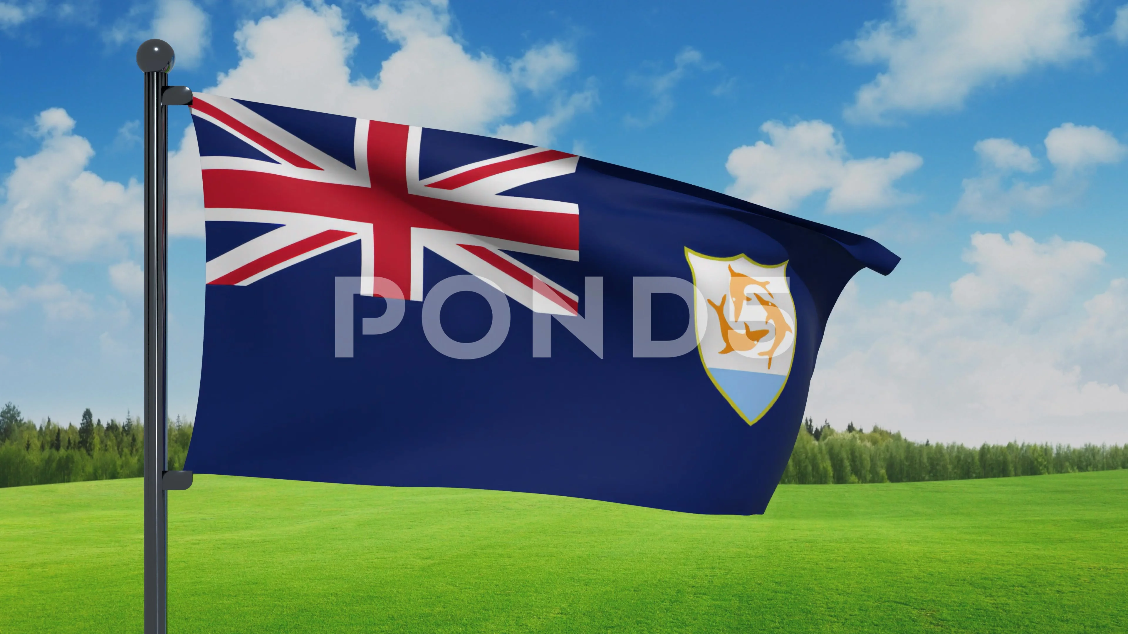 Anguilla Flag Stock Video Pond5