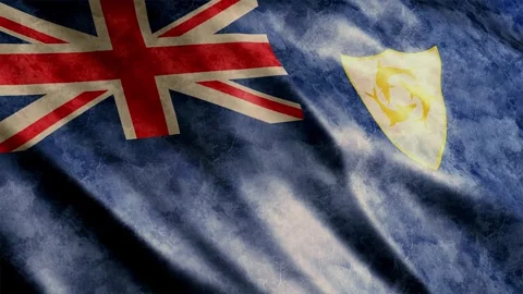 Anguilla Flag Grunge Stock Footage 249038583