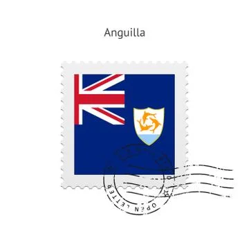 Anguilla Flag Postage Stamp Stock Illustration
