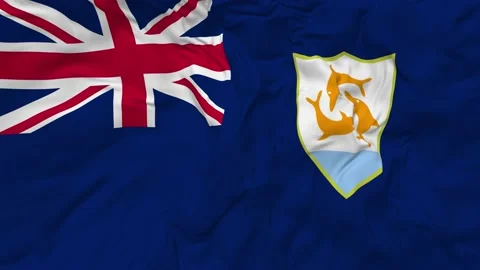 Anguilla Flag Seamless Looping Background Waving Slow Motion Stock Footage 233809712