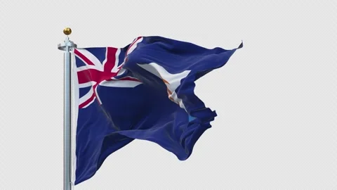 Anguilla flag waving looping with transparent background. Ready to use Video stock 307662443
