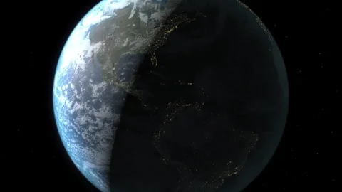 Anguilla map on Earth at night Stock Footage 289711280