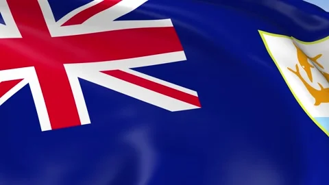 Anguilla Waving Flag Background Loop Stock Footage 317847957