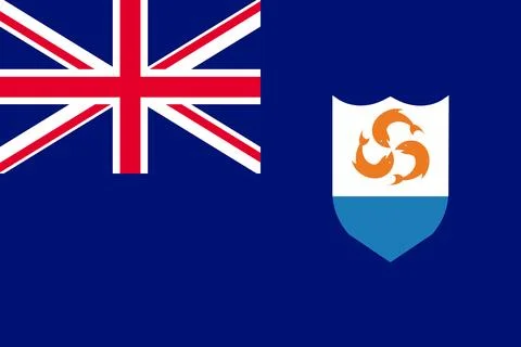 Anguilla waving flag pattern background. Realistic national flag design. Ab.. Illustrazione stock