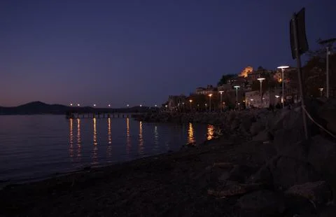 Anguillara at Night Stock Photos