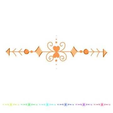 Anguish wedding border ornament vector cartoon graphic Stock Illustration