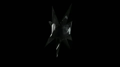 Angular and transparent shape rotating - Loop Stock Footage 12321581