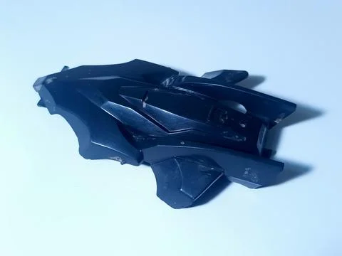 Angular Black Plastic Body Shell for Miniature 4WD Racing Car Stock Photos