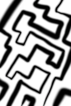 Angular black shape and line on white background. Illustration. イラスト素材