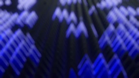 Angular blue lights flash randomly on a dark panel. Seamless loop. Video stock 117576163