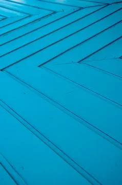 Angular blue strips of wood 스톡 사진