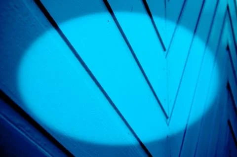 Angular blue strips of wood 스톡 사진