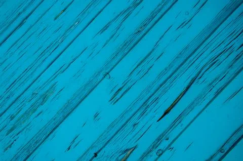 Angular blue strips of wood Stock Photos