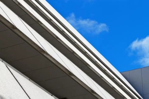 Angular building blue sky Stock Photos