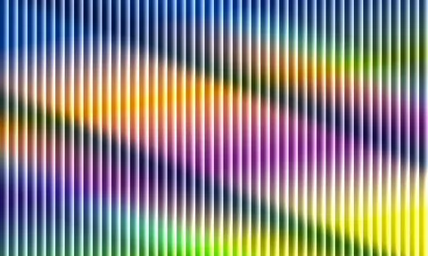 Angular color pulse in ribbed glass geometry energetic stripe illusion Illustrazione stock
